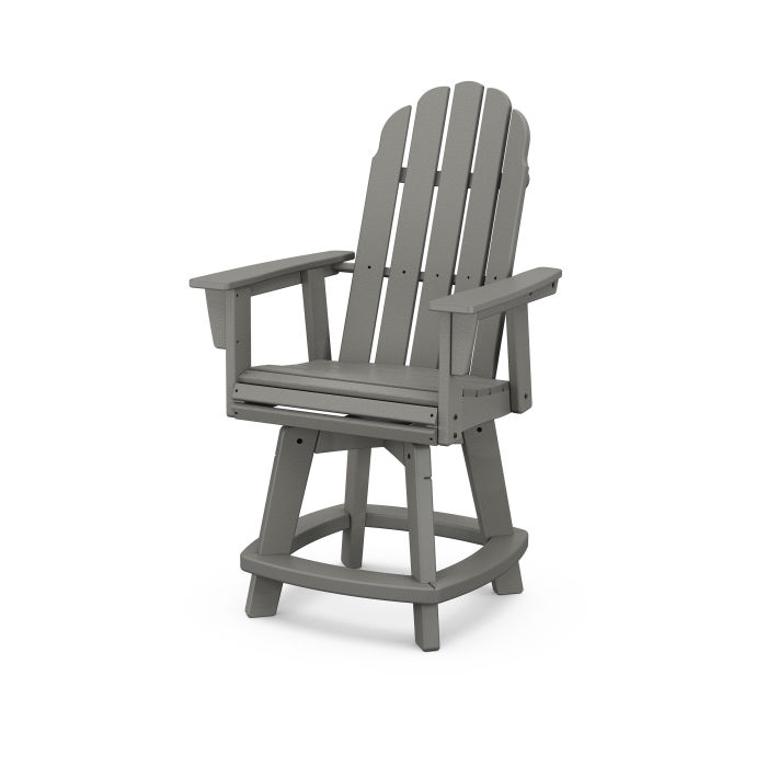 Vineyard Curveback Adirondack Swivel Counter Chair