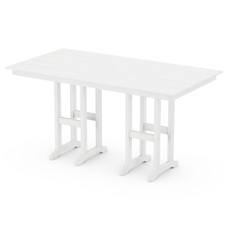 POLYWOOD Monterey Bay 37" x 72" Counter Table in Classic White