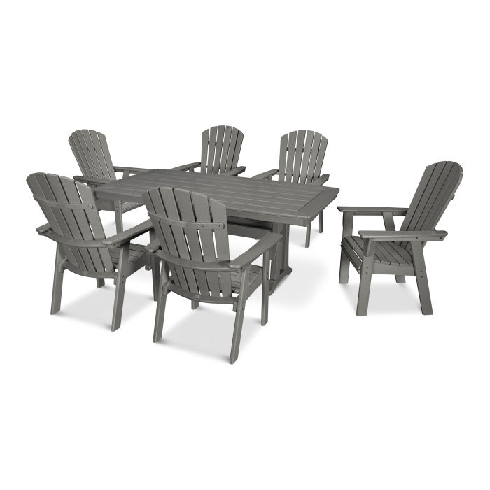 Nautical Adirondack 7-Piece Trestle Dining Set