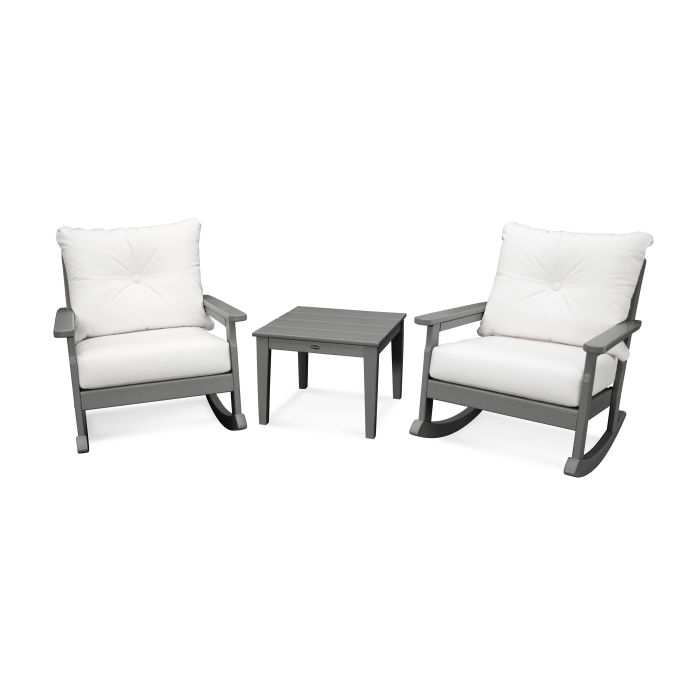 Vineyard 3-Piece Deep Seating Rocking Chair Set