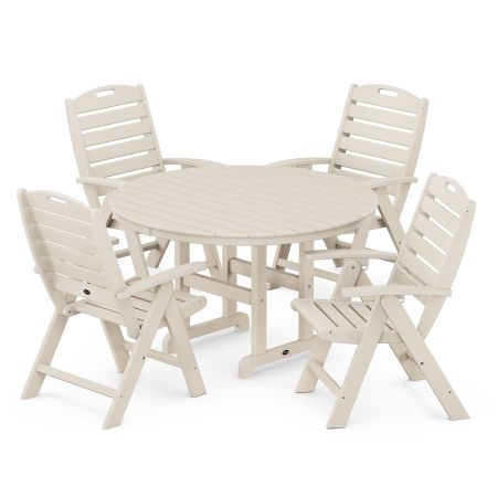 Trex Outdoor Furniture Yacht Club Highback 5-Piece Round Dining Set
