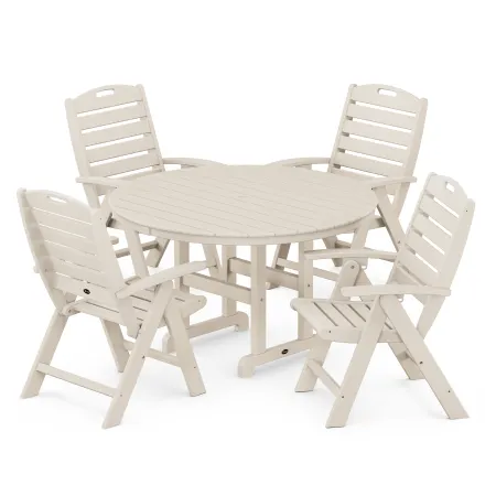 Trex Outdoor Furniture Yacht Club Highback 5-Piece Round Dining Set