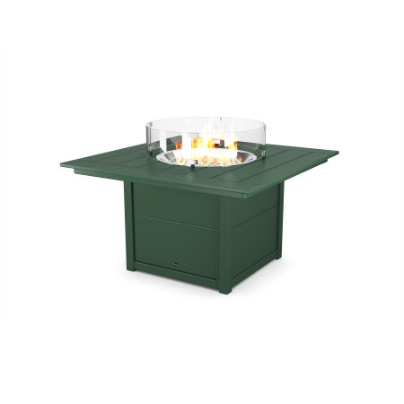 POLYWOOD Trex Square 42” Fire Pit Table in Rainforest Canopy