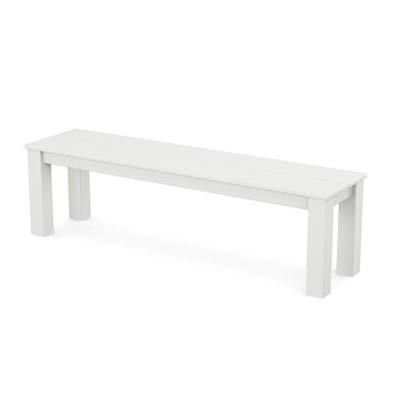 POLYWOOD Parsons 60” Bench in Classic White