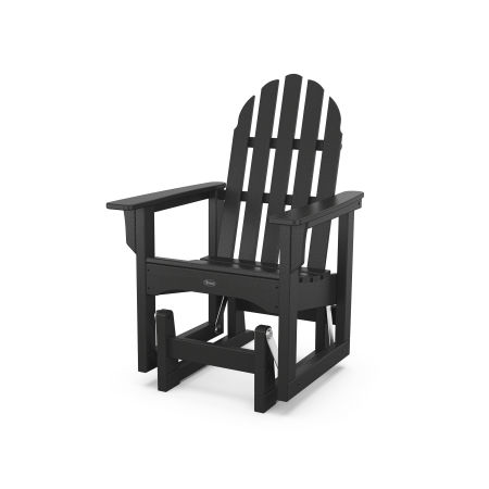 Trex Outdoor Furniture Cape Cod Adirondack Glider Chair in Charcoal Black
