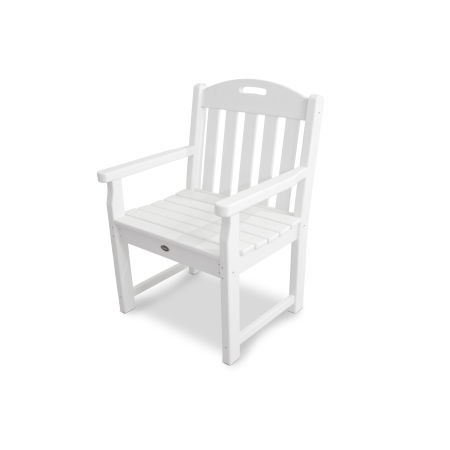 Trex Outdoor Furniture Yacht Club Garden Arm Chair in Classic White