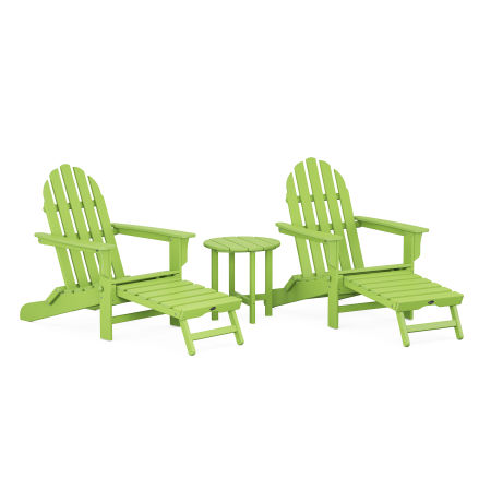 Trex Outdoor Furniture Cape Cod 3-Piece Ultimate Adirondack Set in Lime