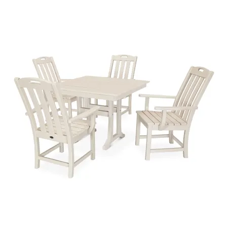 Trex Outdoor Furniture Yacht Club 5-Piece Farmhouse Trestle Arm Chair Dining Set