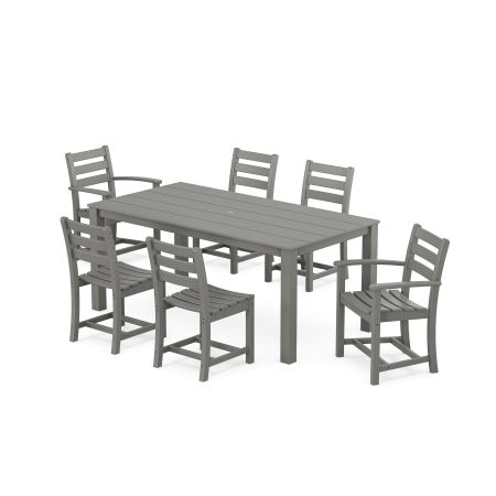 POLYWOOD Monterey Bay 7-Piece Parsons Dining Set in Stepping Stone