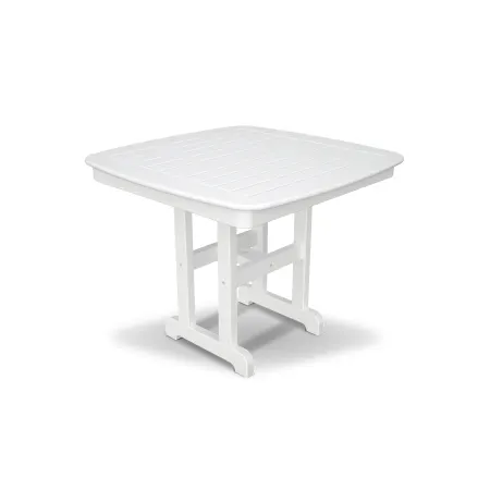 Trex Outdoor Furniture Yacht Club 37" Dining Table in Classic White