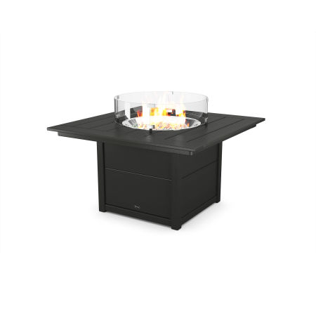 POLYWOOD Trex Square 42” Fire Pit Table in Charcoal Black
