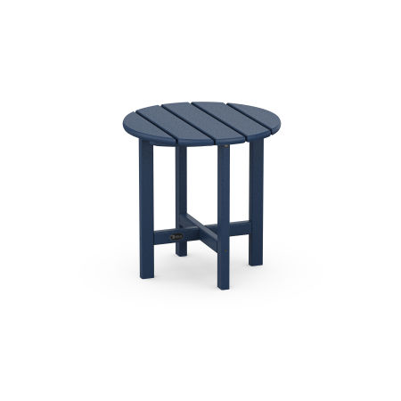 POLYWOOD Cape Cod Round 18" Side Table in Navy