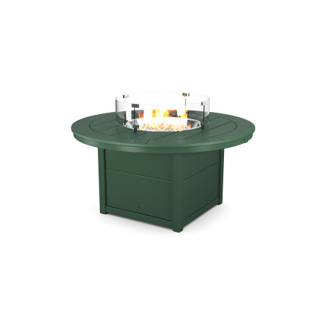 POLYWOOD Trex Round 48” Fire Pit Table in Rainforest Canopy