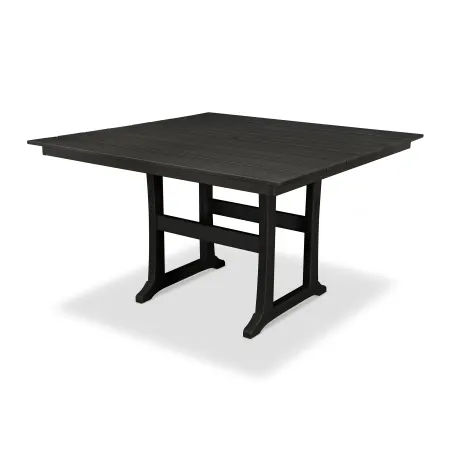 Trex Outdoor Furniture Farmhouse 59" Counter Table in Charcoal Black