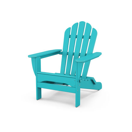 POLYWOOD Monterey Bay Folding Adirondack Chair in Aruba