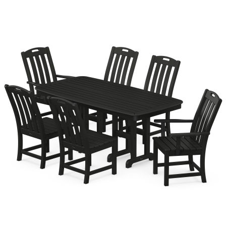 POLYWOOD Yacht Club 7-Piece Dining Set in Charcoal Black