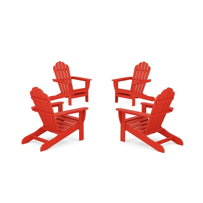 POLYWOOD 4-Piece Monterey Bay Adirondack Chair Conversation Set