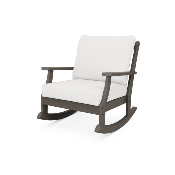 Braxton Deep Seating Rocking Chair in Vintage Finish