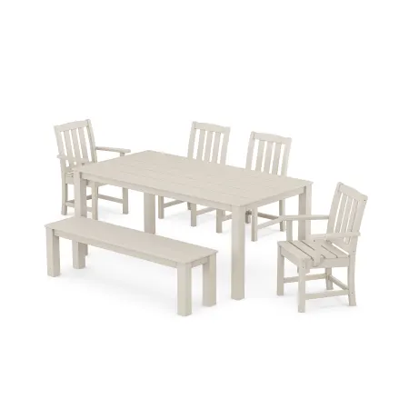 Trex Outdoor Furniture Cape Cod 6-Piece Parsons Dining Set with Bench