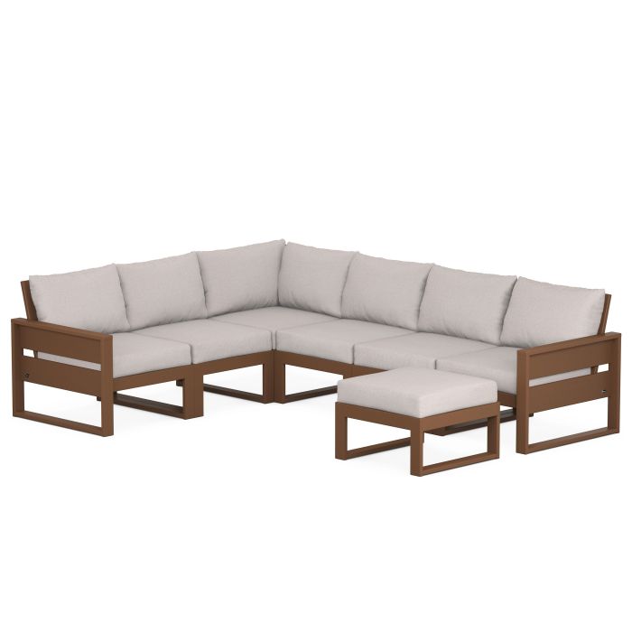 POLYWOOD Eastport 6-Piece Sectional with Ottoman