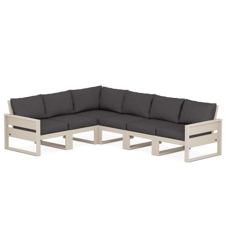 Eastport 6-Piece Sectional in Sand Castle / Ash Charcoal