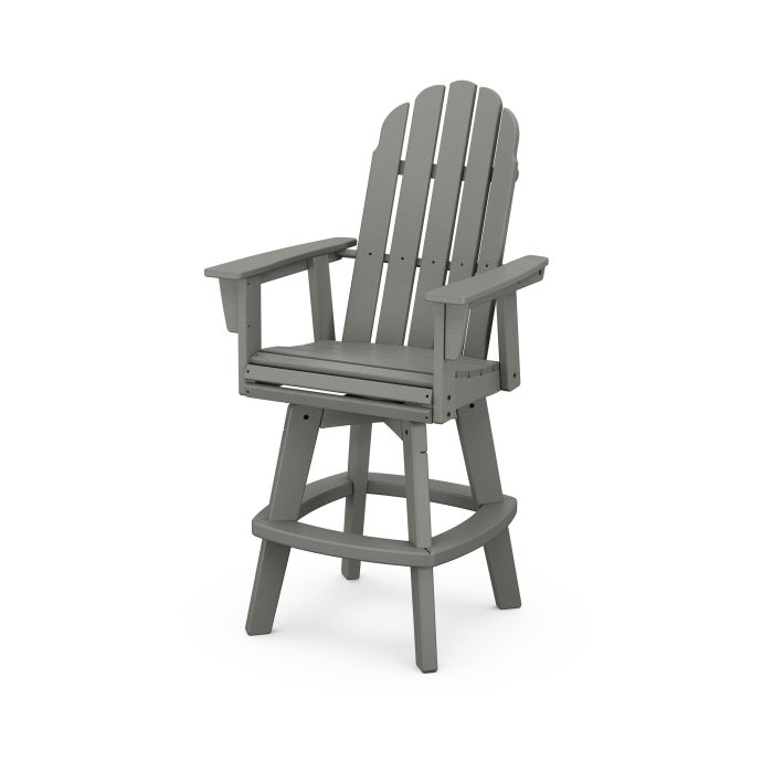 Vineyard Curveback Adirondack Swivel Bar Chair