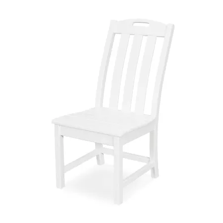 Trex Outdoor Furniture Yacht Club Dining Side Chair in Classic White