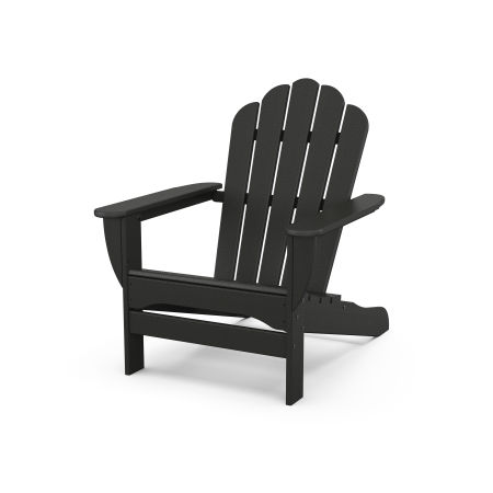 POLYWOOD Monterey Bay Oversized Adirondack Chair in Charcoal Black