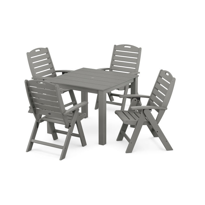 POLYWOOD Yacht Club Highback Chair 5-Piece Parsons Dining Set