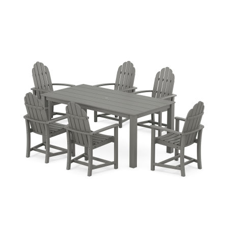 POLYWOOD Cape Cod Adirondack 7-Piece Parsons Dining Set in Stepping Stone