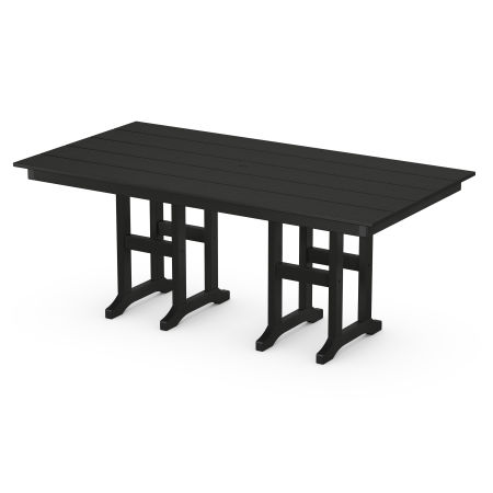POLYWOOD Monterey Bay 37" x 72" Dining Table in Charcoal Black