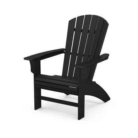Yacht Club Curveback Adirondack Chair in Charcoal Black