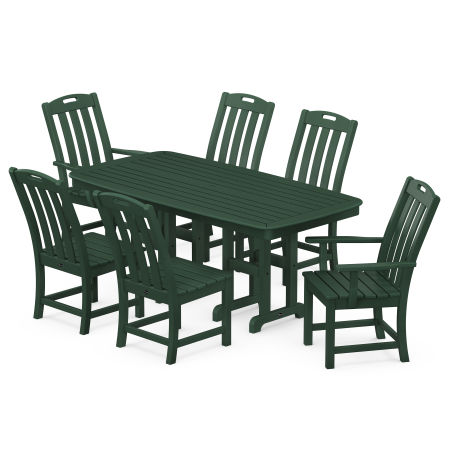 POLYWOOD Yacht Club 7-Piece Dining Set in Rainforest Canopy