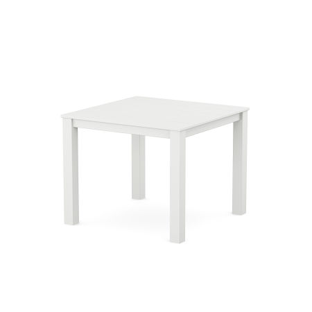 POLYWOOD Parsons 38" Square Dining Table in Classic White