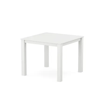 POLYWOOD Parsons 38" Square Dining Table in Classic White