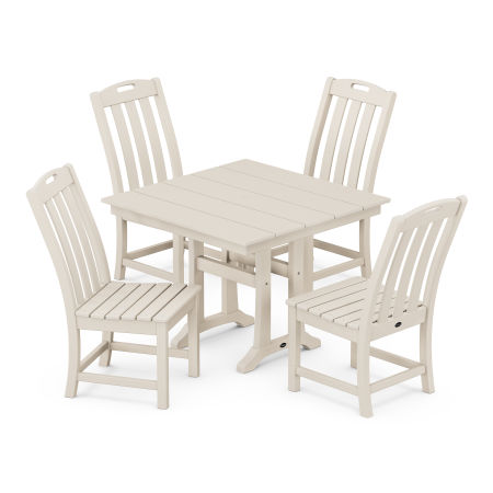 Trex Outdoor Furniture Yacht Club 5-Piece Farmhouse Trestle Side Chair Dining Set