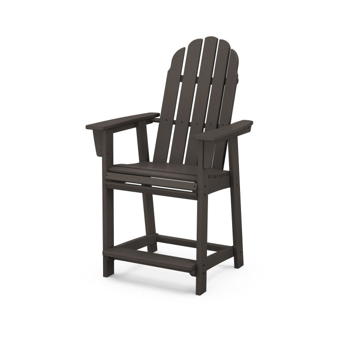 Vineyard Curveback Adirondack Counter Chair in Vintage Finish