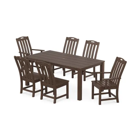 POLYWOOD Yacht Club 7-Piece Parsons Dining Set in Vintage Lantern