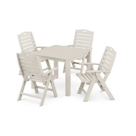 Trex Outdoor Furniture Yacht Club Highback Chair 5-Piece Parsons Dining Set