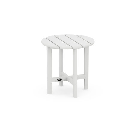 Cape Cod Round 18" Side Table in Classic White