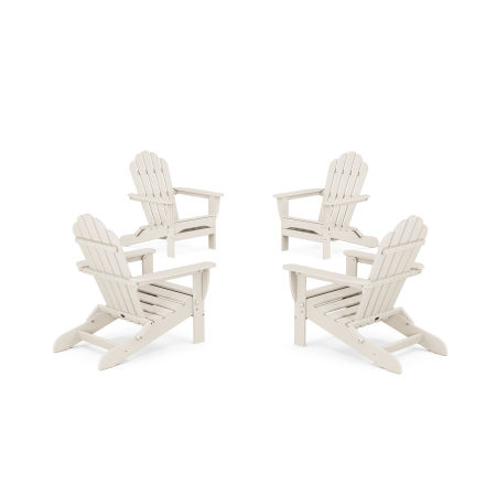 Trex Outdoor Furniture 4-Piece Monterey Bay Folding Adirondack Chair Conversation Set