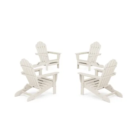 Trex Outdoor Furniture 4-Piece Monterey Bay Folding Adirondack Chair Conversation Set