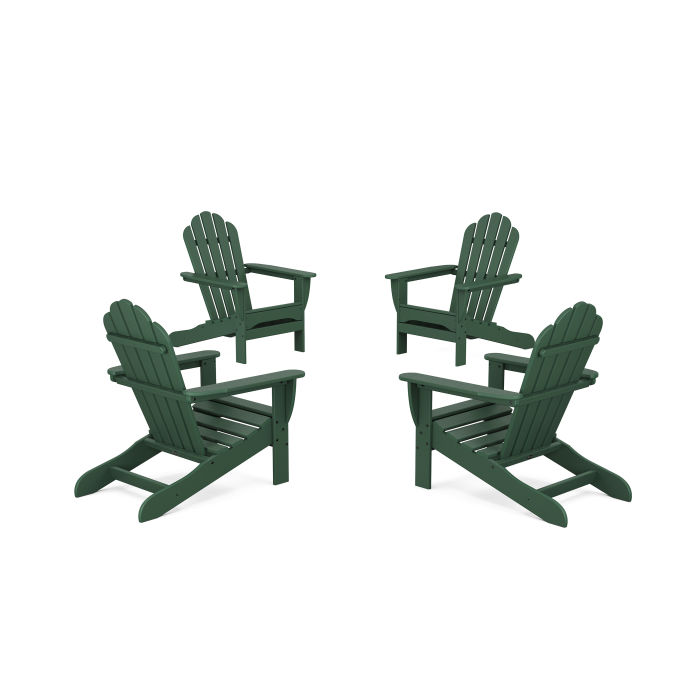 POLYWOOD 4-Piece Monterey Bay Adirondack Chair Conversation Set