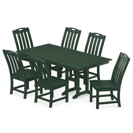 Yacht Club 7-Piece Dining Arm Chair Set in Rainforest Canopy