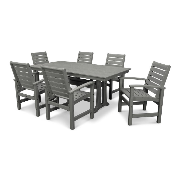 Signature 7-Piece Farmhouse Trestle Dining Set