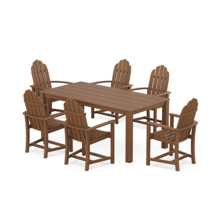 POLYWOOD Cape Cod Adirondack 7-Piece Parsons Dining Set in Tree House