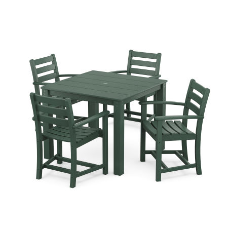 POLYWOOD Monterey Bay 5-Piece Parsons Dining Set in Rainforest Canopy