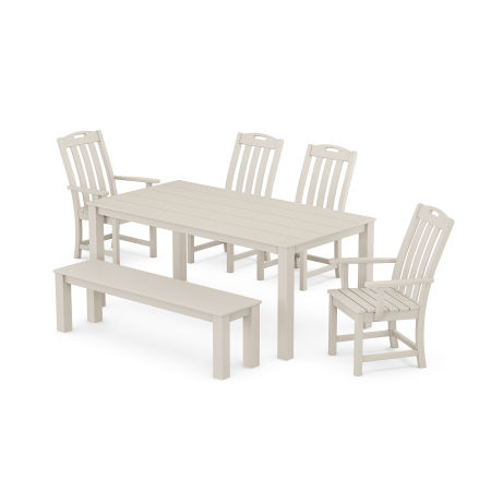 Trex Outdoor Furniture Yacht Club 6-Piece Parsons Dining Set with Bench