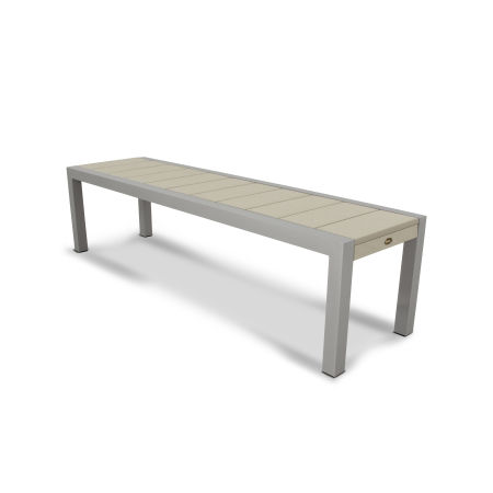 Surf City 68" Bench in Textured Silver / Sand Castle