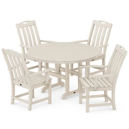 Trex Outdoor Furniture Yacht Club 5-Piece Round Arm Chair Dining Set